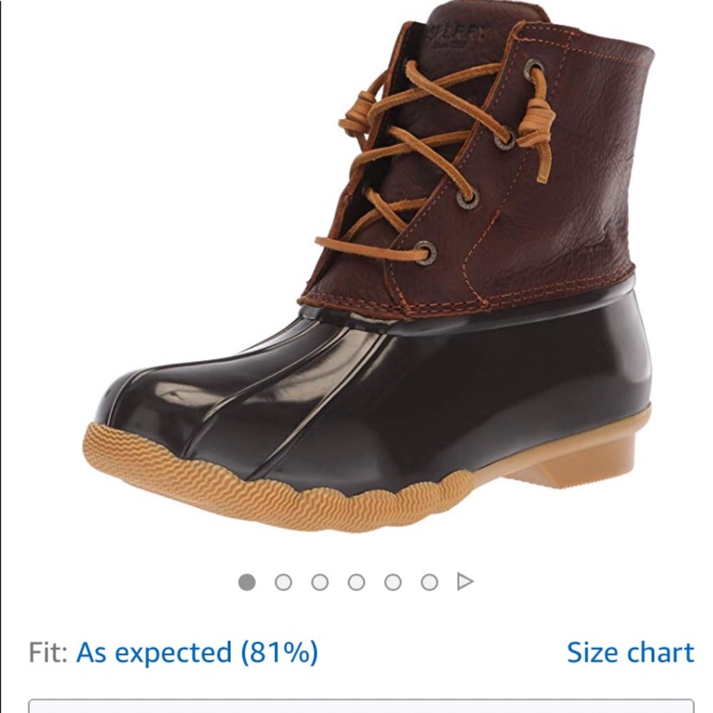 NWT-In Box,  Sperry Navy/Brown Saltwater Rainboots